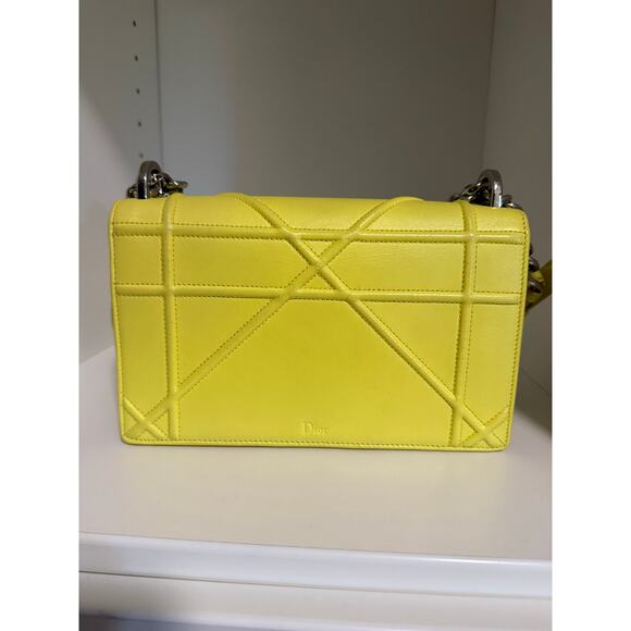 $3350 Dior Diorama Yellow Small Flap Crossbody Bag - Picture 12 of 16